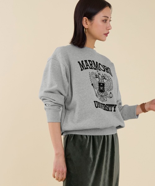 marmors】emblem flockey print sweat（スウェット）｜marmors