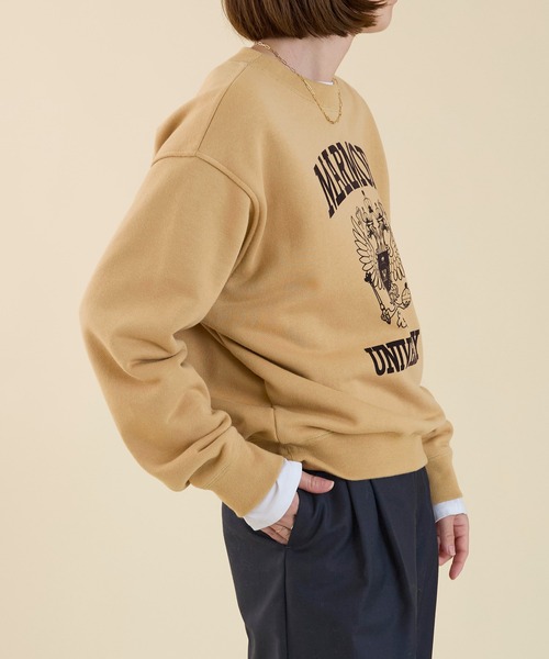 セール】【marmors】emblem flockey print sweat（スウェット