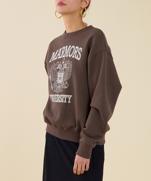 marmors】emblem flockey print sweat（スウェット）｜marmors