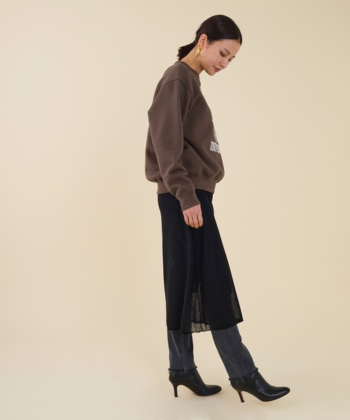 marmors（マルモア）の「【marmors】emblem flockey print sweat（スウェット・レディース・グレー/ブラウン/キャメル・36）」の15枚目の写真