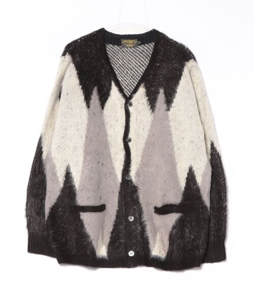 ダイヤモンド UNUSED モヘアカーディガン グレ 7Gcardigan