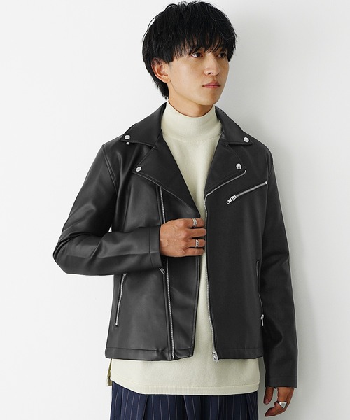 MinoriTY(マイノリティ)の「【MinoriTY select】PUレザーダブルライダース メンズ(ライダースジャケット・メンズ・ブラック/ワイン・M/L/LL)」の4枚目の写真