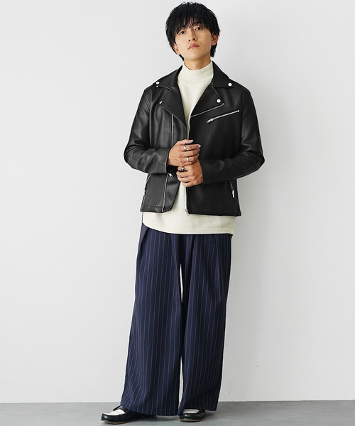 MinoriTY(マイノリティ)の「【MinoriTY select】PUレザーダブルライダース メンズ(ライダースジャケット・メンズ・ブラック/ワイン・M/L/LL)」の8枚目の写真