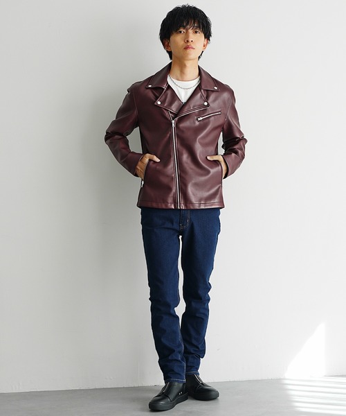 セール】【MinoriTY select】PUレザーダブルライダース メンズ