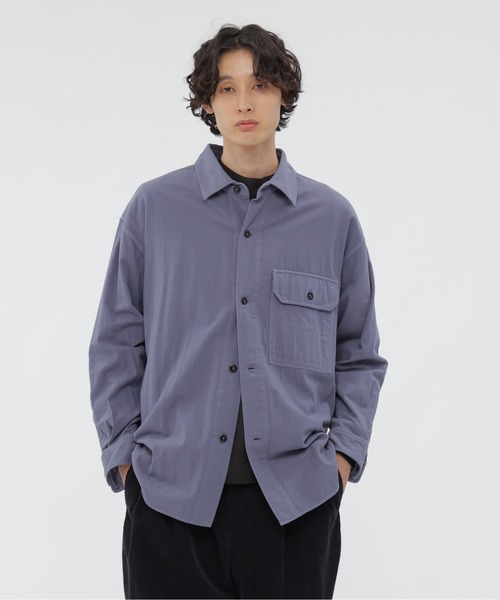 GARMENT DYE PLATED ORGANIC COTTON SHIRT（シャツ/ブラウス）｜MHL