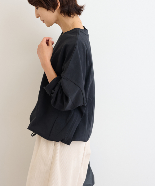 JOURNAL STANDARD relume(ジャーナルスタンダード レリューム)の「《追加2 / 新色》ギャザーヘムロングスリーブ(Tシャツ/カットソー・レディース・ホワイト/ブラウン/ブラック/ライトグレー・FREE)」の9枚目の写真