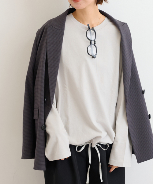 JOURNAL STANDARD relume(ジャーナルスタンダード レリューム)の「《追加2 / 新色》ギャザーヘムロングスリーブ(Tシャツ/カットソー・レディース・ホワイト/ブラウン/ブラック/ライトグレー・FREE)」の18枚目の写真