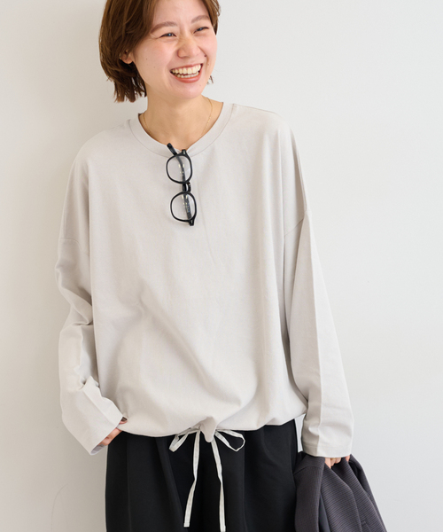 JOURNAL STANDARD relume(ジャーナルスタンダード レリューム)の「《追加2 / 新色》ギャザーヘムロングスリーブ(Tシャツ/カットソー・レディース・ホワイト/ブラウン/ブラック/ライトグレー・FREE)」の22枚目の写真