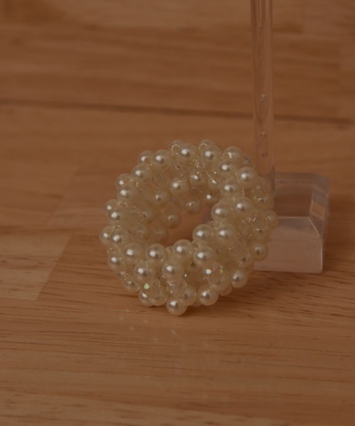 TONE SELECT GOODS（トーンセレクトグッズ）の「【resonance】ボール シンプル ミニヘアゴム【オケージョン】（ヘアゴム・レディース・シルバー/アイボリー/ブラック/ホワイト・FREE）」の8枚目の写真