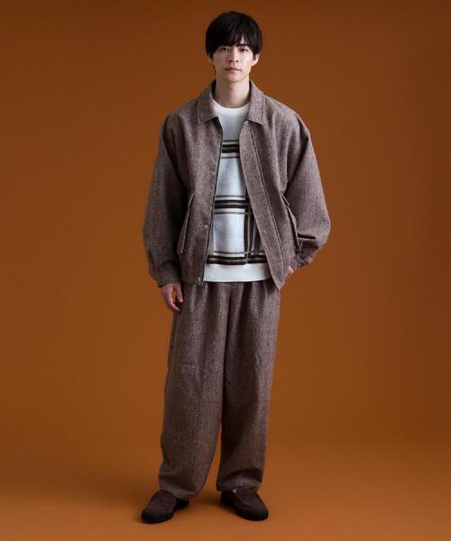 THE SHOP TK (ザ ショップ ティーケー )の「ツイードワイドパンツ 【洗濯機OK/セットアップ可】(その他パンツ・メンズ・キャメル/グレー系その他4・02/03/04)」の7枚目の写真