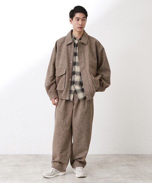THE SHOP TK (ザ ショップ ティーケー )の「ツイードワイドパンツ 【洗濯機OK/セットアップ可】(その他パンツ・メンズ・キャメル/グレー系その他4・02/03/04)」の10枚目の写真