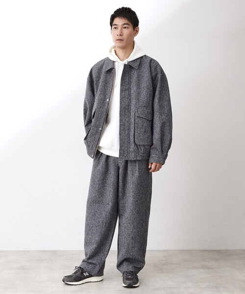 THE SHOP TK (ザ ショップ ティーケー )の「ツイードワイドパンツ 【洗濯機OK/セットアップ可】(その他パンツ・メンズ・キャメル/グレー系その他4・02/03/04)」の14枚目の写真