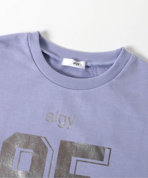 algy（アルジー）の「ナンバリング袖ライントレーナー（スウェット・キッズ・オフホワイト/ラベンダー/ブラック・XX-SMALL/X-SMALL/SMALL/MEDIUM）」の9枚目の写真