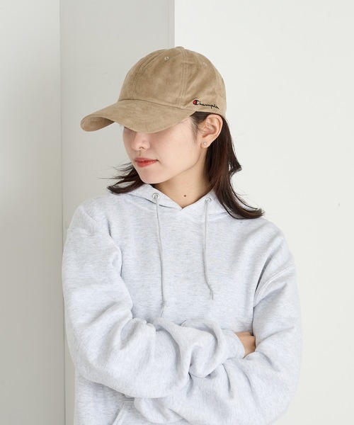 Champion(チャンピオン)の「【Champion】スエード調サイドロゴベースボールキャップ 381-0493(キャップ・レディース・ベージュ/ブラック・FREE)」の6枚目の写真