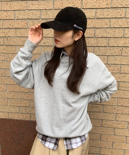 Champion(チャンピオン)の「【Champion】スエード調サイドロゴベースボールキャップ 381-0493(キャップ・レディース・ベージュ/ブラック・FREE)」の12枚目の写真