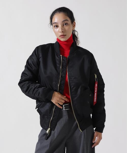 Alpha Industries(アルファインダストリーズ)の「Alpha Industries/アルファインダストリーズ/MA-1 W/ウィメンズ エムエーワン(MA-1・レディース・ローズ系/ブラック/その他10・M/S/XS)」の6枚目の写真