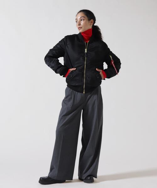 Alpha Industries(アルファインダストリーズ)の「Alpha Industries/アルファインダストリーズ/MA-1 W/ウィメンズ エムエーワン(MA-1・レディース・ローズ系/ブラック/その他10・M/S/XS)」の7枚目の写真
