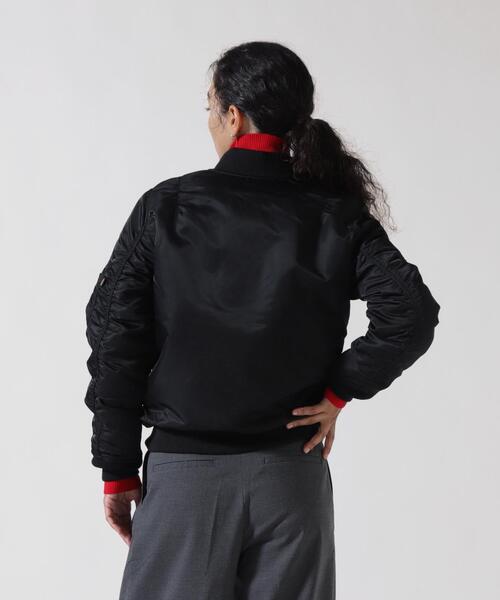 Alpha Industries(アルファインダストリーズ)の「Alpha Industries/アルファインダストリーズ/MA-1 W/ウィメンズ エムエーワン(MA-1・レディース・ローズ系/ブラック/その他10・M/S/XS)」の9枚目の写真