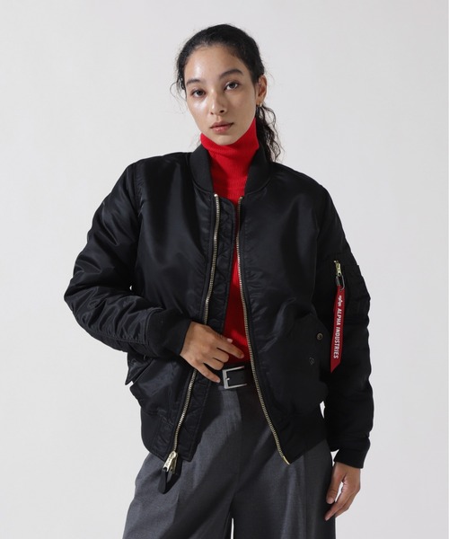 Alpha Industries(アルファインダストリーズ)の「Alpha Industries/アルファインダストリーズ/MA-1 W/ウィメンズ エムエーワン(MA-1・レディース・ローズ系/ブラック/その他10・M/S/XS)」の1枚目の写真