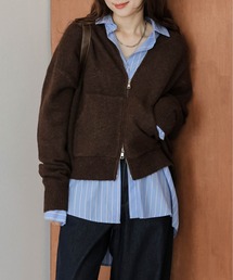 La-gemme | Wジップ ニットパーカー(パーカー)