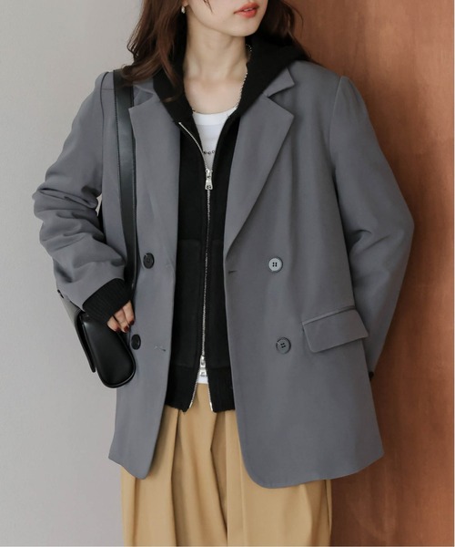 La-gemme（ラジェム）の「Wジップ ニットパーカー（パーカー・レディース・ブラック/ブラウン/グレー/ベージュ・フリー）」の9枚目の写真