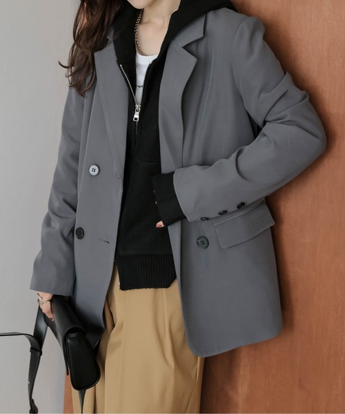 La-gemme（ラジェム）の「Wジップ ニットパーカー（パーカー・レディース・ブラック/ブラウン/グレー/ベージュ・フリー）」の11枚目の写真