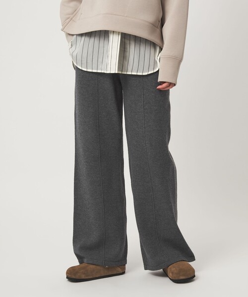 green label relaxing（グリーンレーベルリラクシング）の「【WEB限定】＜at ease＞ニット パンツ ウォッシャブル（その他パンツ・レディース・ブラック/ダークグレー・36/38）」の5枚目の写真