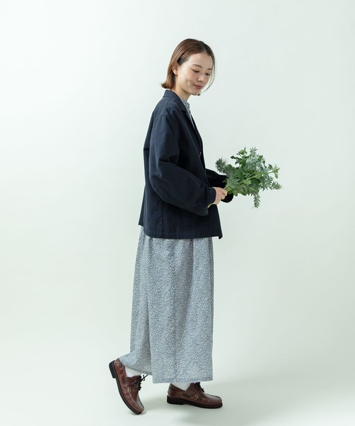 PAR ICI（パーリッシィ）の「綿麻ギャバ ワークジャケット(セットアップ対応)（テーラードジャケット・レディース・ネイビー/ベージュ・FREE）」の21枚目の写真