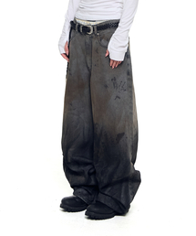AAKAM | Dirty Gradation Denim Pants (Gray)(デニムパンツ)