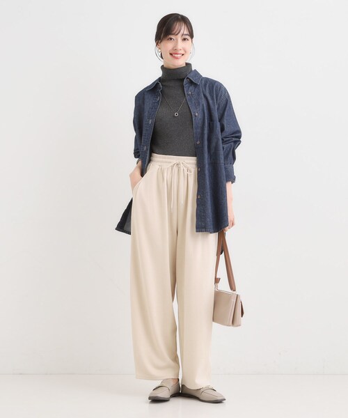 Cutie Blonde（キューティーブロンド）の「スエード調カーブパンツ（その他パンツ・レディース・チャコールグレー/オフホワイト・04/03/02/01）」の5枚目の写真