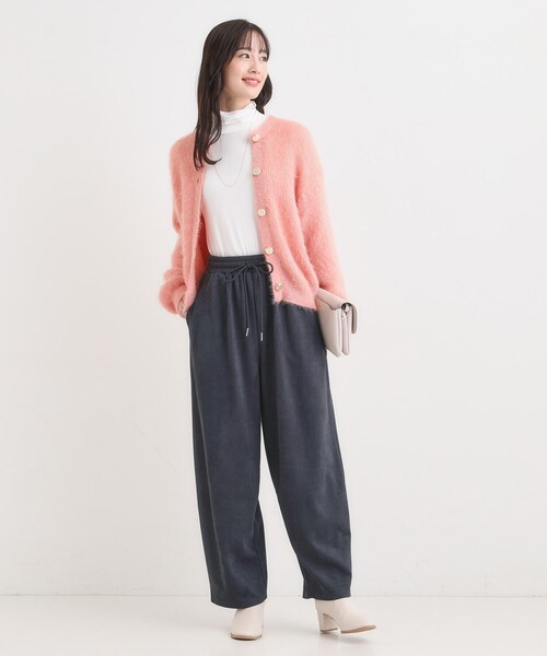 Cutie Blonde（キューティーブロンド）の「スエード調カーブパンツ（その他パンツ・レディース・チャコールグレー/オフホワイト・04/03/02/01）」の9枚目の写真