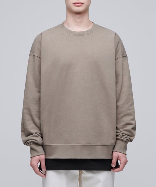 MUSINSA STANDARD（ムシンサスタンダード）の「レイヤードクルーネック長袖Tシャツ_通常丈 [ブラック]（Tシャツ/カットソー・メンズ・その他・SMALL/MEDIUM/LARGE/X-LARGE/XX-LARGE/X-SMALL）」の3枚目の写真