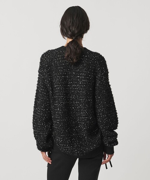 AEWEN MATOPH(イウエン マトフ)の「<AEWEN MATOPH>ハートスパンコール シャーリングVネックニット(ニット/セーター・レディース・ブラック/グレー・FREE)」の14枚目の写真