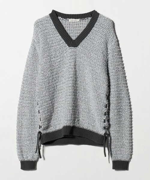 AEWEN MATOPH(イウエン マトフ)の「<AEWEN MATOPH>ハートスパンコール シャーリングVネックニット(ニット/セーター・レディース・ブラック/グレー・FREE)」の17枚目の写真
