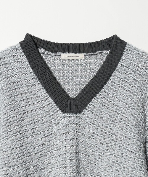 AEWEN MATOPH(イウエン マトフ)の「<AEWEN MATOPH>ハートスパンコール シャーリングVネックニット(ニット/セーター・レディース・ブラック/グレー・FREE)」の19枚目の写真