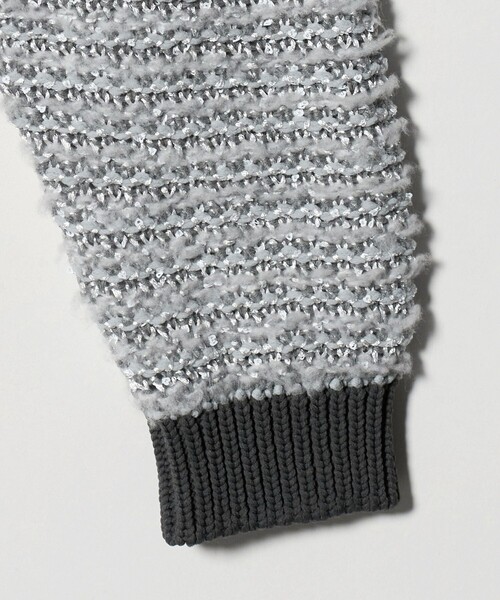 AEWEN MATOPH(イウエン マトフ)の「<AEWEN MATOPH>ハートスパンコール シャーリングVネックニット(ニット/セーター・レディース・ブラック/グレー・FREE)」の20枚目の写真