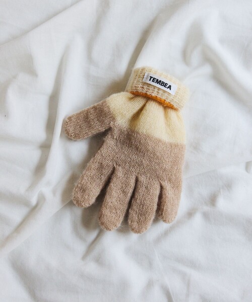 TEMBEA（テンベア）の「TEMBEA × FREAK'S STORE/テンベア × フリークスストア 別注GUNTE 2TONE MOHAIR 別注モヘア ツートンカラー 手袋（手袋・メンズ・ライトグレー/ナチュラル/チャコールグレー・ONE SIZE）」の7枚目の写真