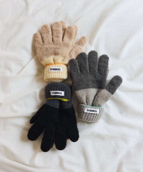 TEMBEA（テンベア）の「TEMBEA × FREAK'S STORE/テンベア × フリークスストア 別注GUNTE 2TONE MOHAIR 別注モヘア ツートンカラー 手袋（手袋・メンズ・ライトグレー/ナチュラル/チャコールグレー・ONE SIZE）」の12枚目の写真