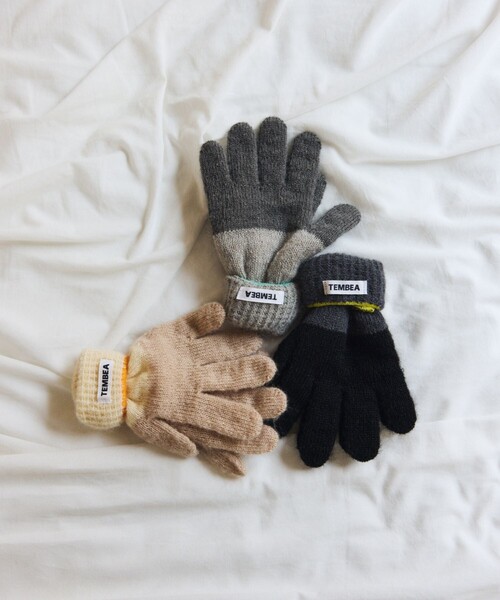 TEMBEA（テンベア）の「TEMBEA × FREAK'S STORE/テンベア × フリークスストア 別注GUNTE 2TONE MOHAIR 別注モヘア ツートンカラー 手袋（手袋・メンズ・ライトグレー/ナチュラル/チャコールグレー・ONE SIZE）」の13枚目の写真