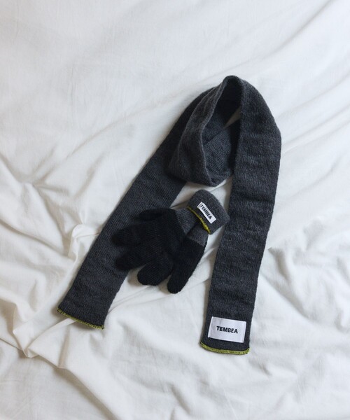 TEMBEA（テンベア）の「TEMBEA × FREAK'S STORE/テンベア × フリークスストア 別注GUNTE 2TONE MOHAIR 別注モヘア ツートンカラー 手袋（手袋・メンズ・ライトグレー/ナチュラル/チャコールグレー・ONE SIZE）」の15枚目の写真