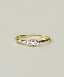 NOIR DE POUPEE（ノワールドプーペ）の「【WEB限定】silver925　ダブルキュービックジルコニアリング（リング）」