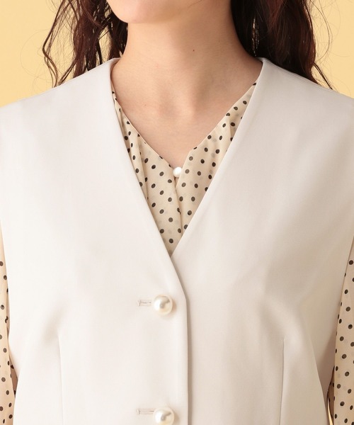 Elura（エルーラ）の「≪入卒/セレモニー/通勤≫ダブルクロスジレ/603863（ベスト・レディース・ブラック/アイボリー/ネイビー・FREE）」の17枚目の写真