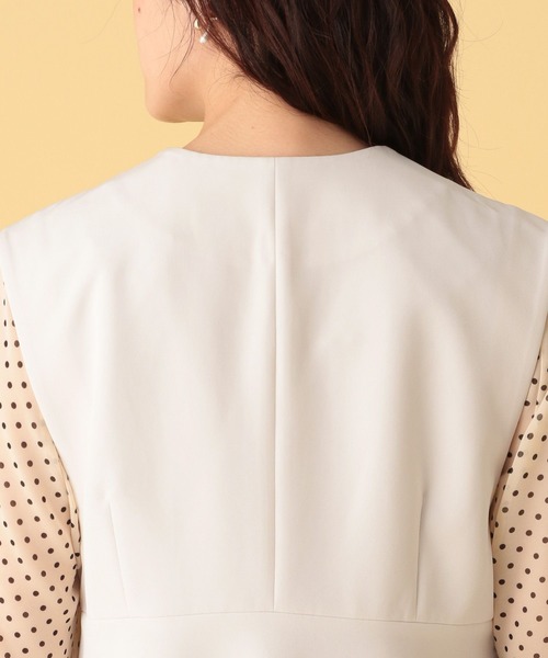 Elura（エルーラ）の「≪入卒/セレモニー/通勤≫ダブルクロスジレ/603863（ベスト・レディース・ブラック/アイボリー/ネイビー・FREE）」の20枚目の写真