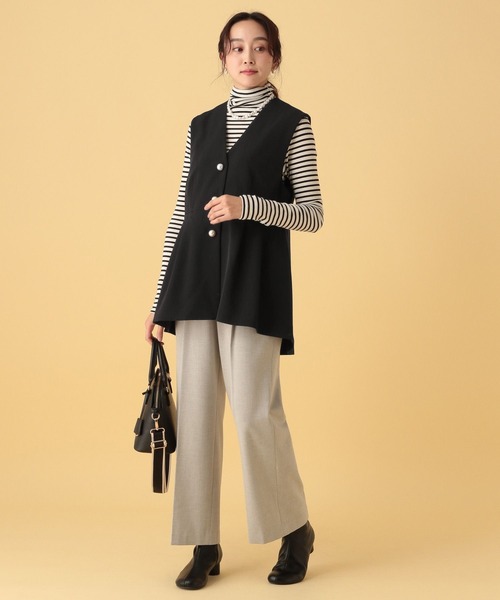 Elura（エルーラ）の「≪入卒/セレモニー/通勤≫ダブルクロスジレ/603863（ベスト・レディース・ブラック/アイボリー/ネイビー・FREE）」の8枚目の写真