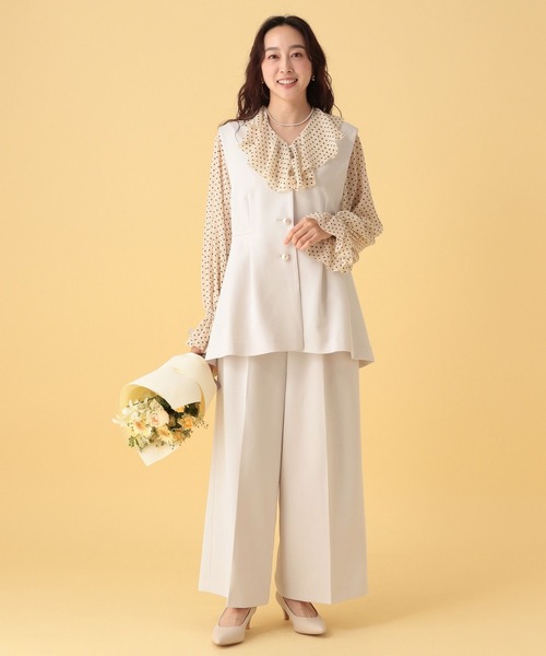 Elura（エルーラ）の「≪入卒/セレモニー/通勤≫ダブルクロスジレ/603863（ベスト・レディース・ブラック/アイボリー/ネイビー・FREE）」の11枚目の写真