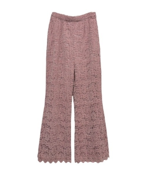 HONEY MI HONEY(ハニーミーハニー)の「brush lace scallop flare pants(その他パンツ・レディース・オフホワイト/ピンク・FREE)」の2枚目の写真