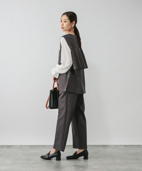 GLOBAL WORK（グローバルワーク）の「ストレッチベスト＊ブラウス＊パンツセット/581026（セットアップ・レディース・ブラック/グレー系その他6/ネイビー・SMALL/MEDIUM/LARGE）」の12枚目の写真