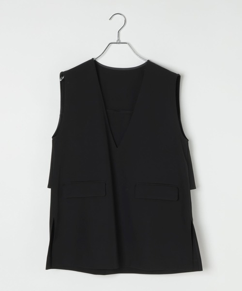 GLOBAL WORK（グローバルワーク）の「ストレッチベスト＊ブラウス＊パンツセット/581026（セットアップ・レディース・ブラック/グレー系その他6/ネイビー・SMALL/MEDIUM/LARGE）」の18枚目の写真