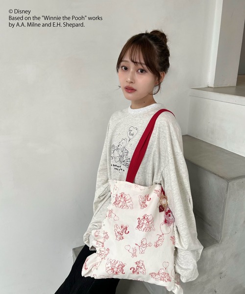 Disney（ディズニー）の「【Disney】くまのプーさん/フリルトートバッグ（トートバッグ・レディース・ベージュ/オフホワイト・FREE）」の22枚目の写真