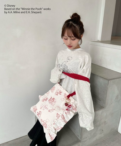 Disney（ディズニー）の「【Disney】くまのプーさん/フリルトートバッグ（トートバッグ・レディース・ベージュ/オフホワイト・FREE）」の21枚目の写真